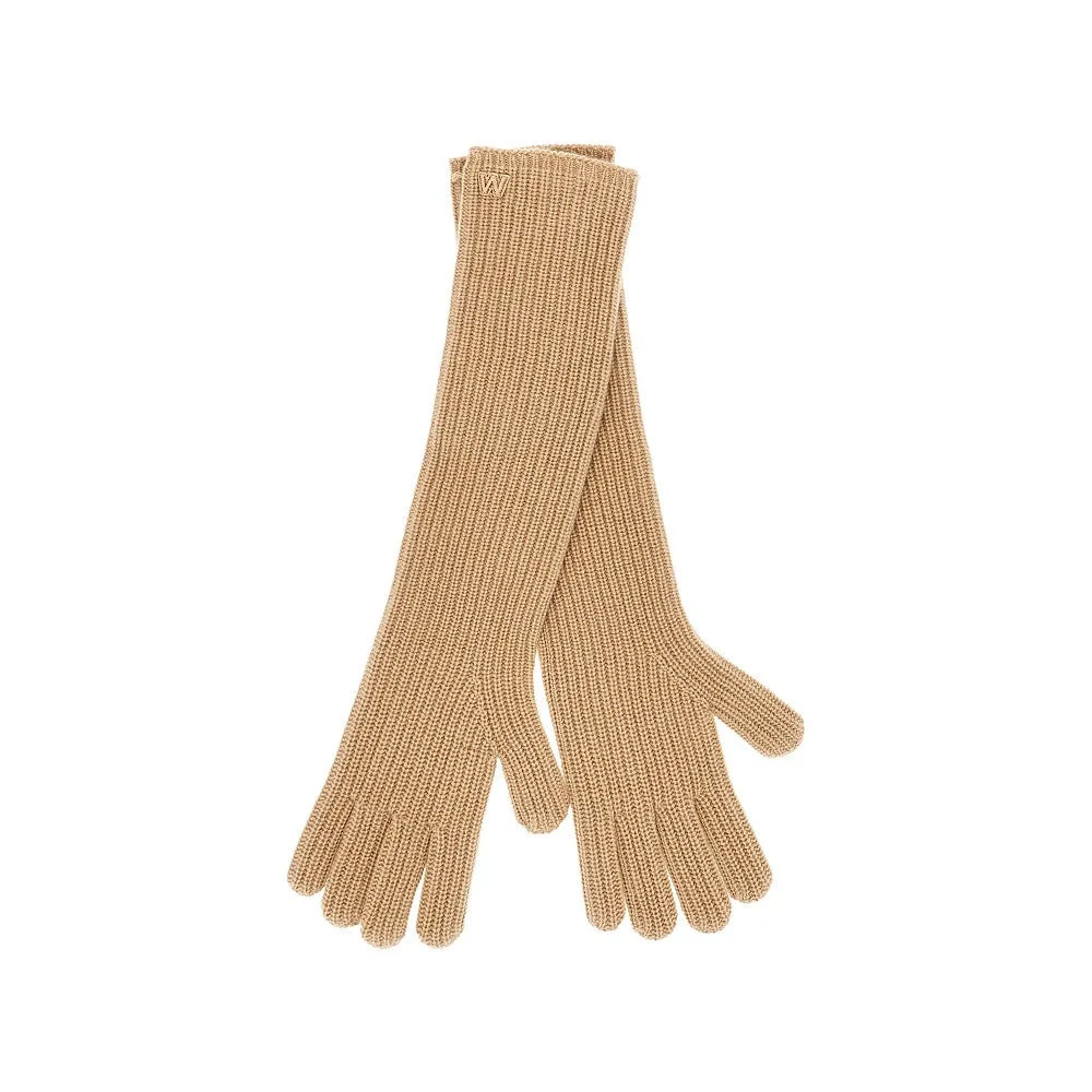 Max Mara Weekend Long Cashmere Gloves Beige - 1