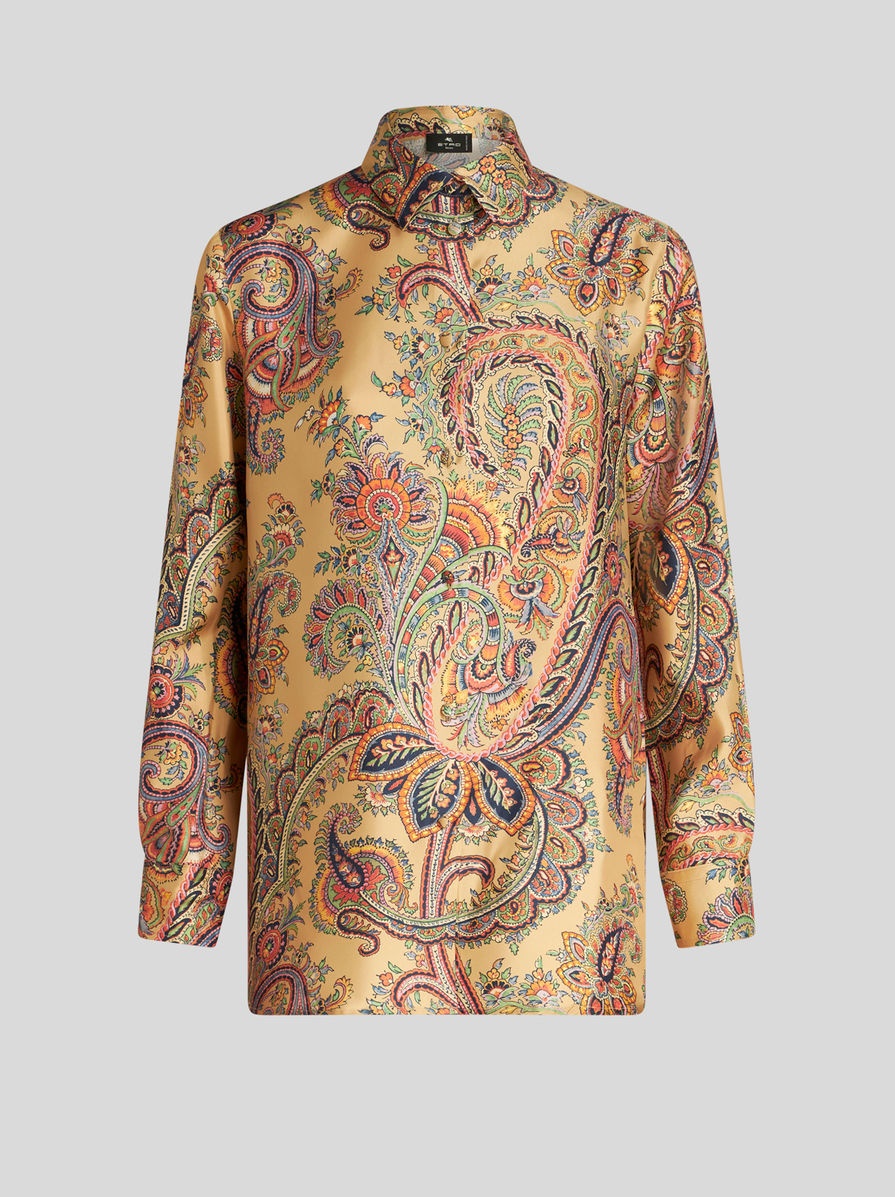 SILK SHIRT WITH PAISLEY PATTERN - 1