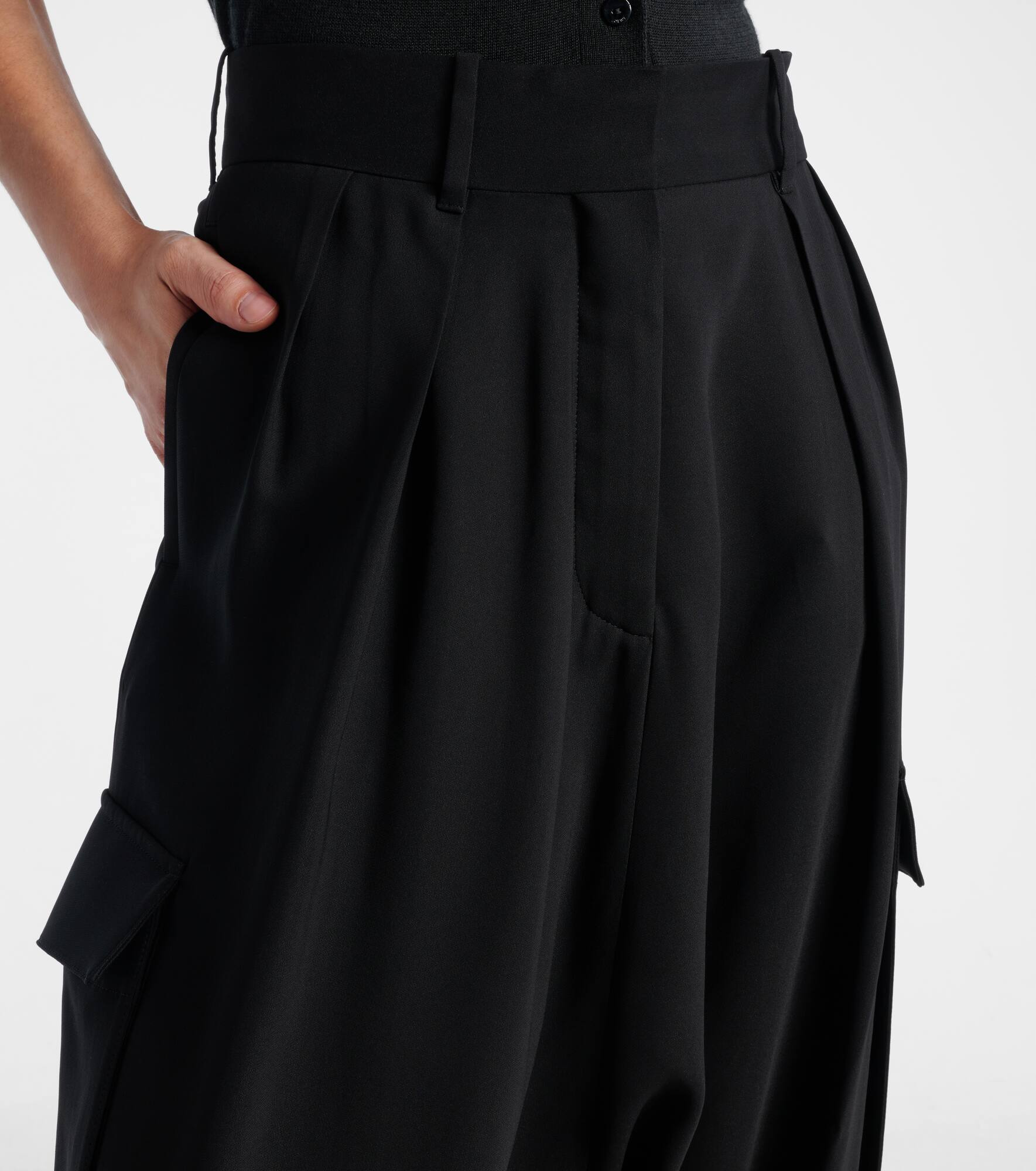 Draped mid-rise cargo pants - 4