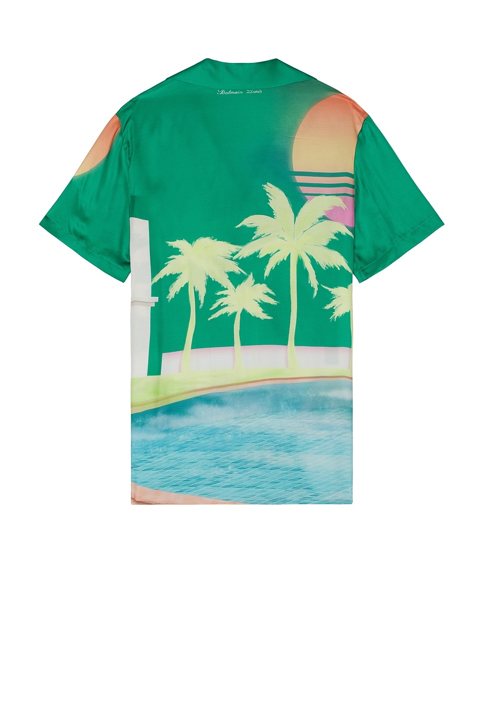 Balmain Short Sleeve Palm Print Pyjama Shirt | forward