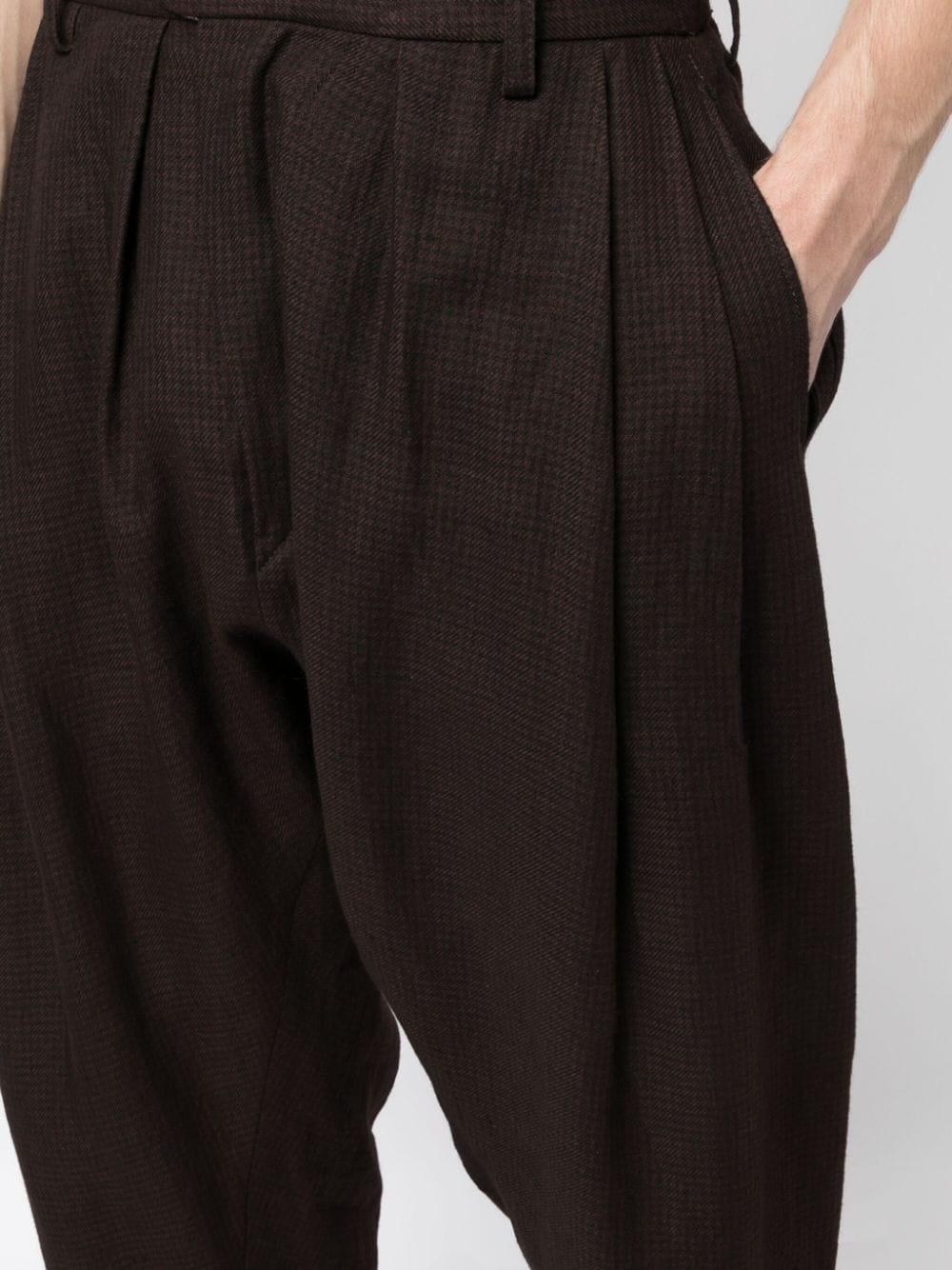 checked tapered trousers - 5
