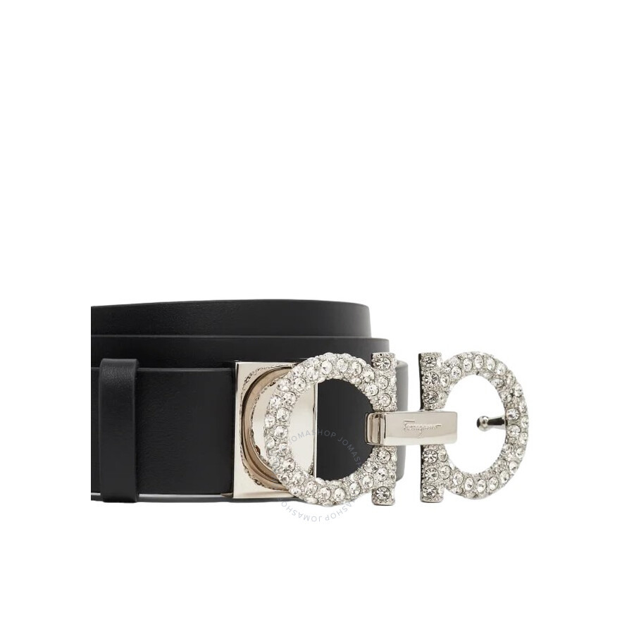 Ferragamo Adjustable Monogram Buckle Leather Belt - 2