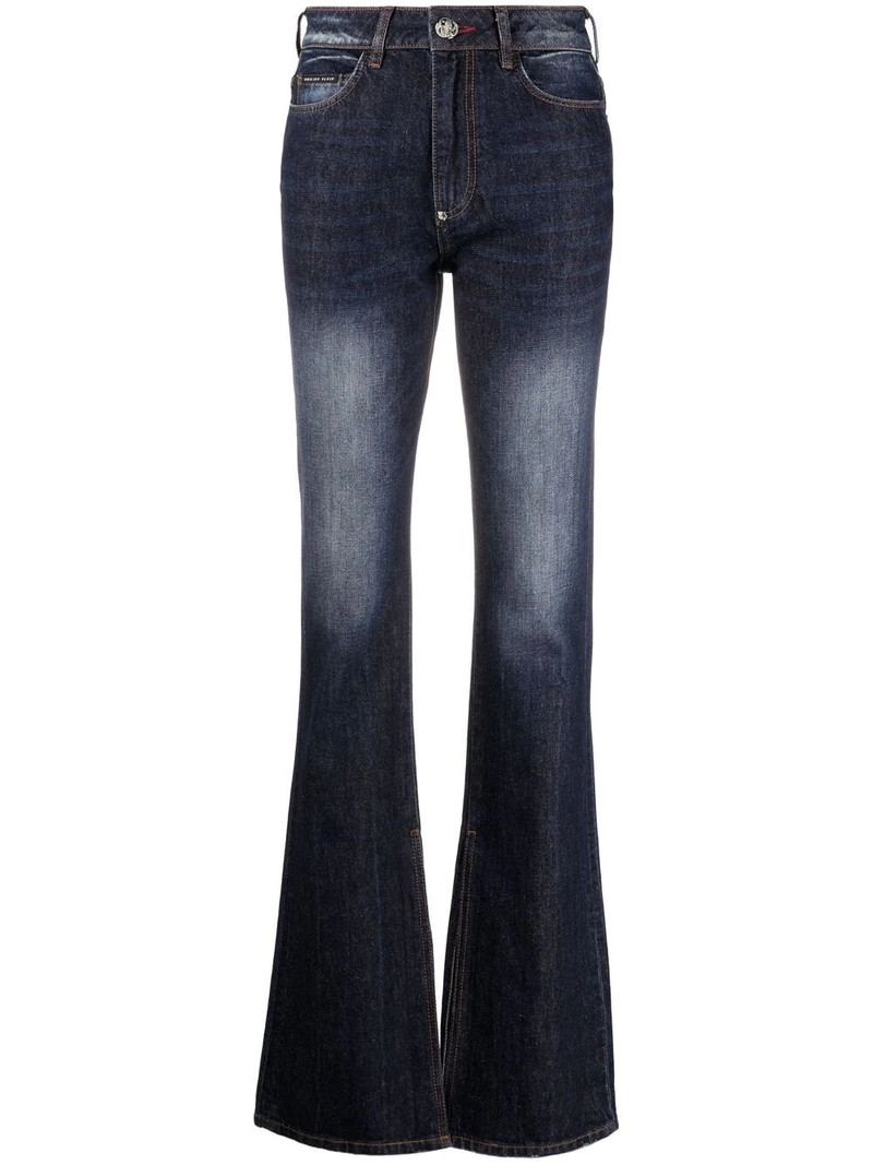 high-waisted flared jeans 1