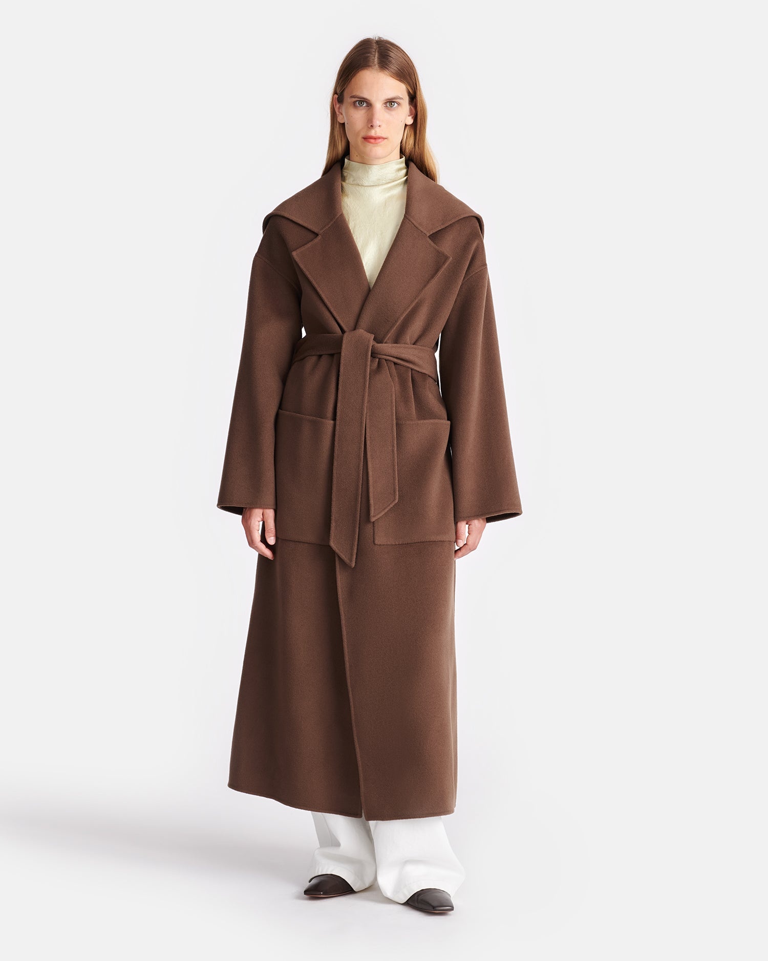 Double Wool And Silk Blend Coat - 2