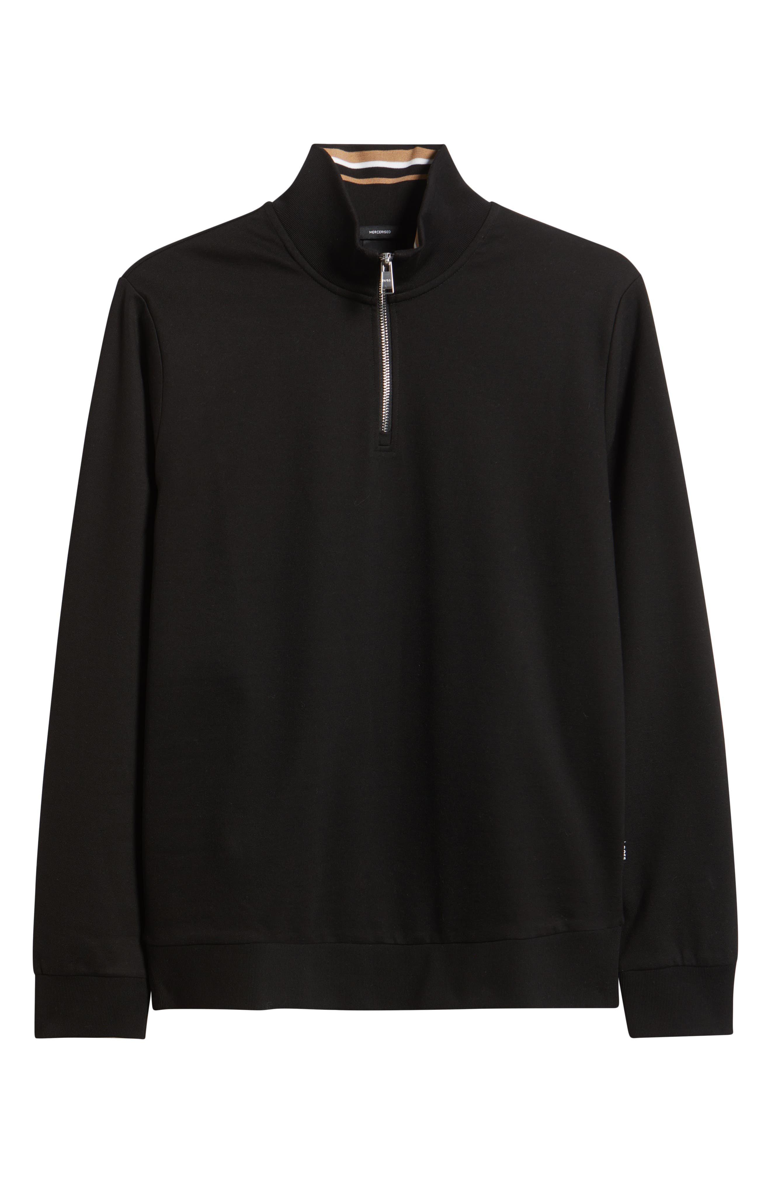 BOSS Stimmann Half Zip Top in Black at Nordstrom - 5