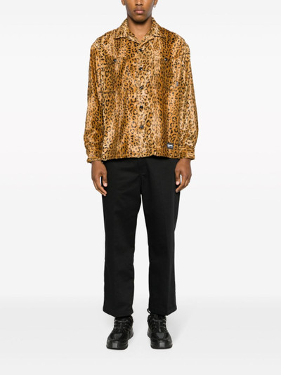NEIGHBORHOOD leopard-print faux-fur shirt outlook