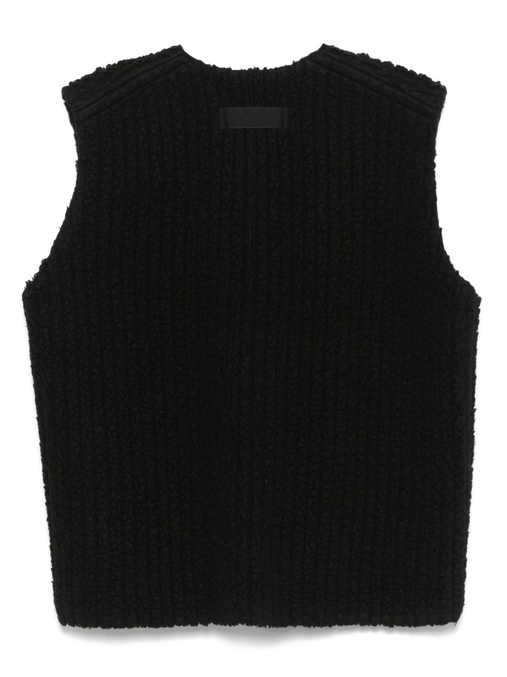 fleeced pleats gilet - 2