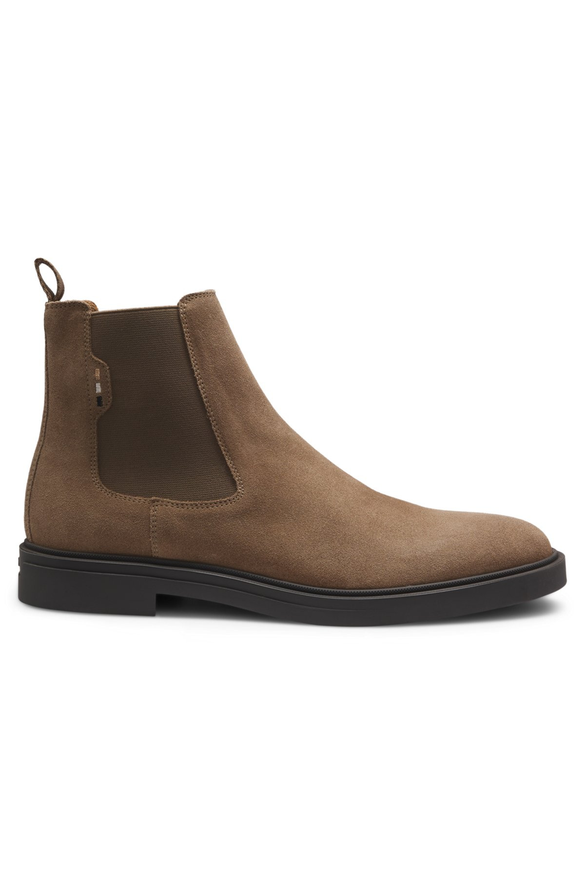 SUEDE CHELSEA BOOTS WITH SIGNATURE STRIPE - 1