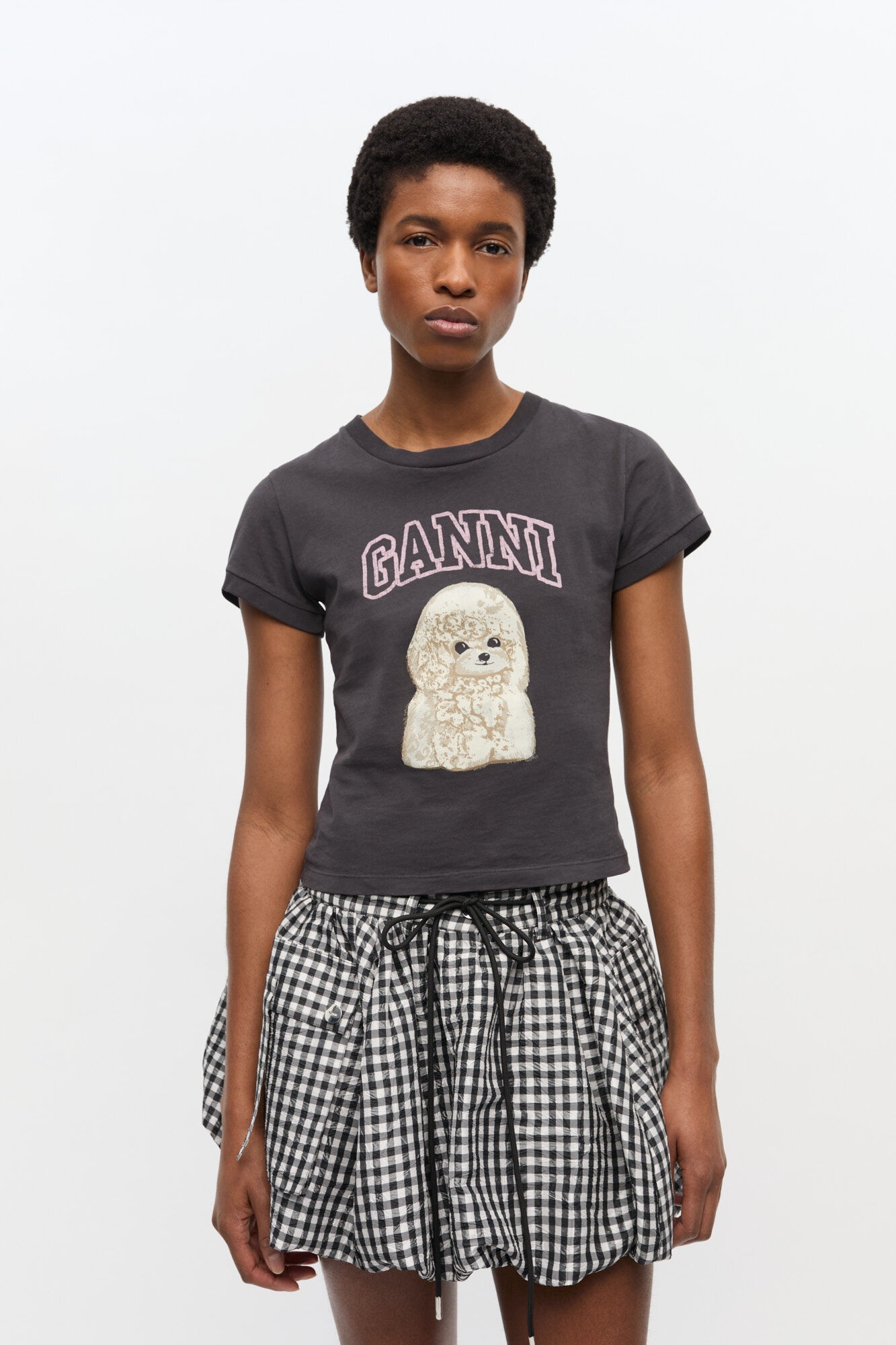 BLACK POODLE GRAPHIC T-SHIRT - 2