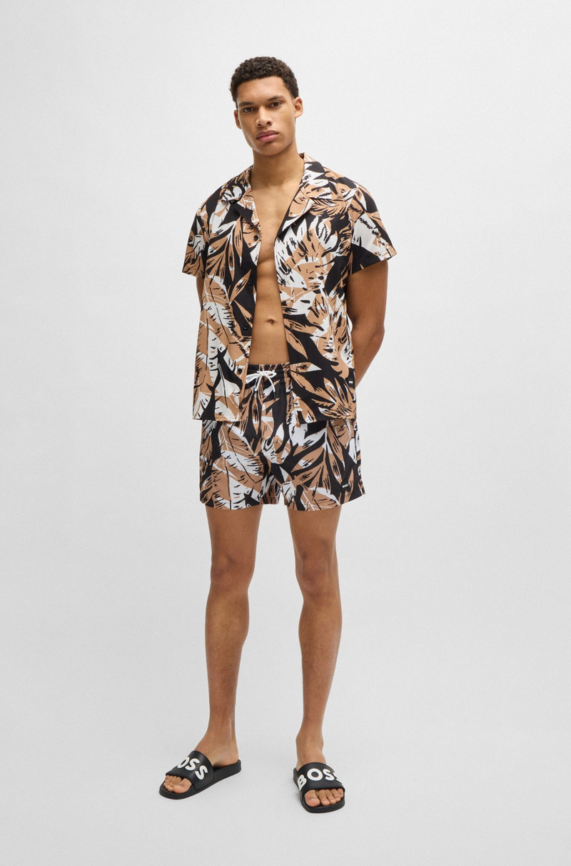 BOSS ITALIAN-MADE SLIDES WITH RAISED LOGO outlook