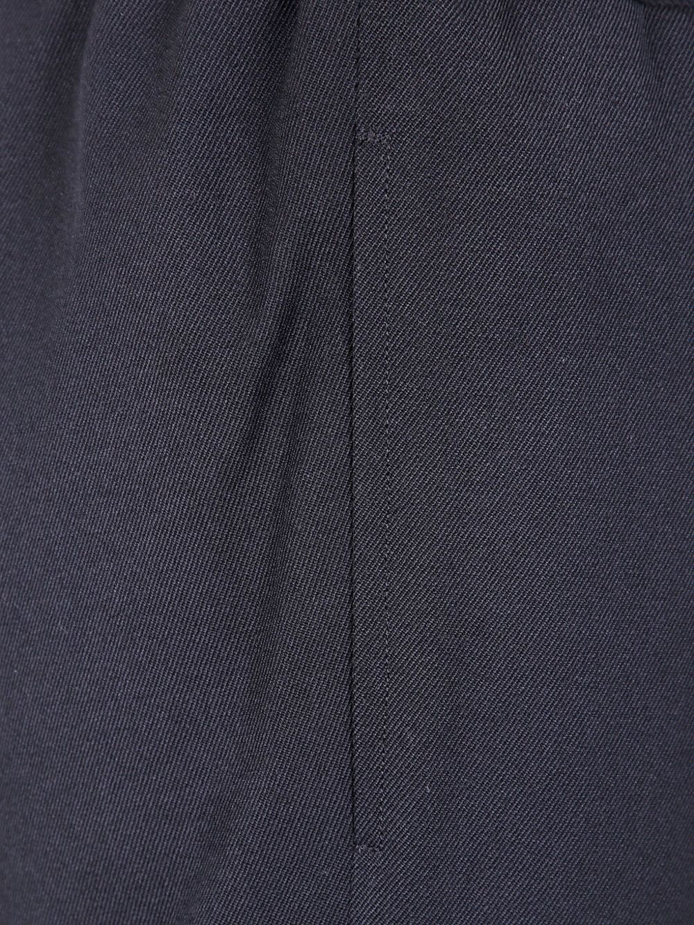 elastic-waist wool trousers - 3