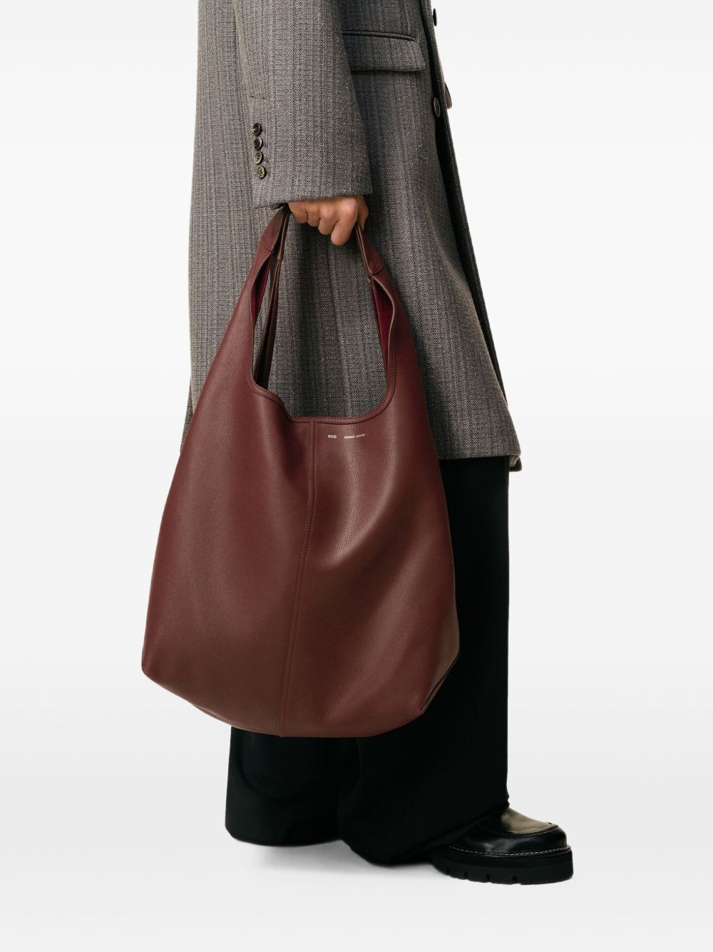 large leather tote bag - 3