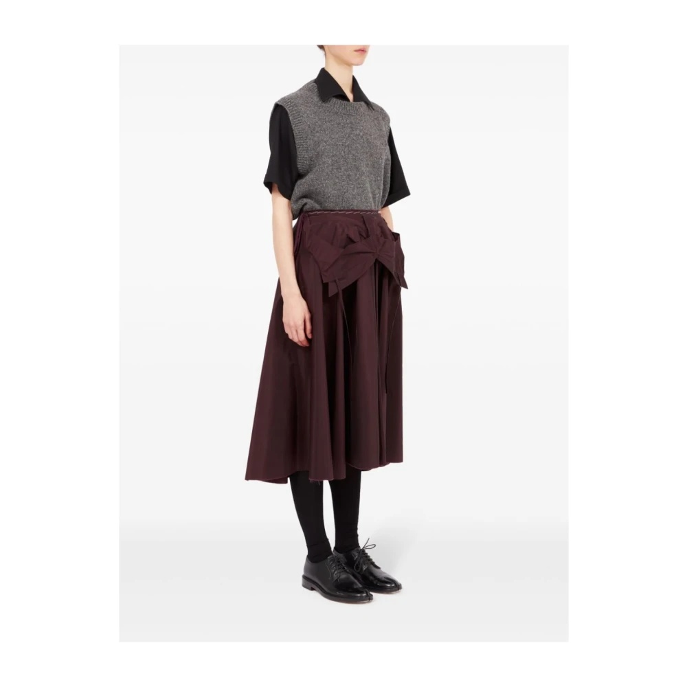 スカート Maison Margiela Draped Midi Skirt In llic Purple Maison Margiela Draped Midi Skirt In Metallic Purple | ModeSens
