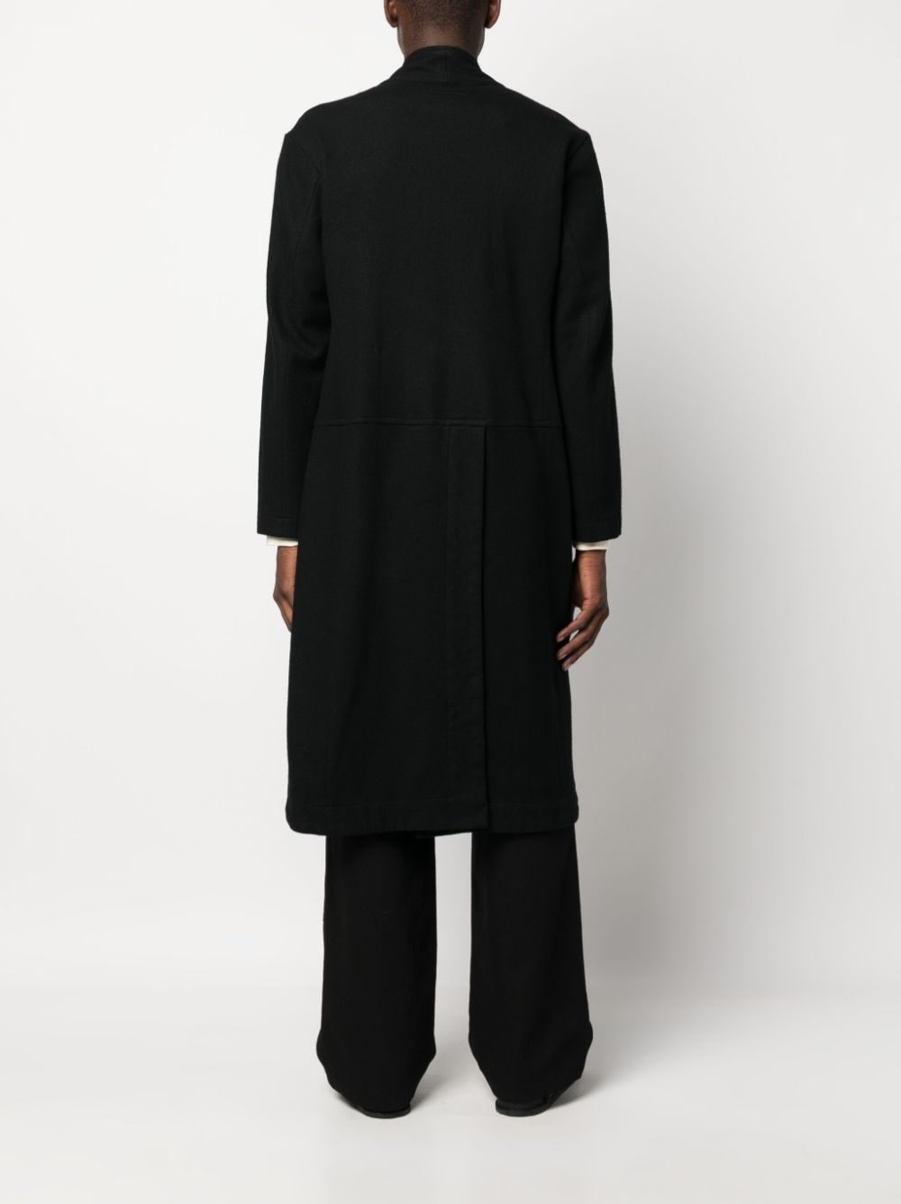 high-low hem wool coat - 4