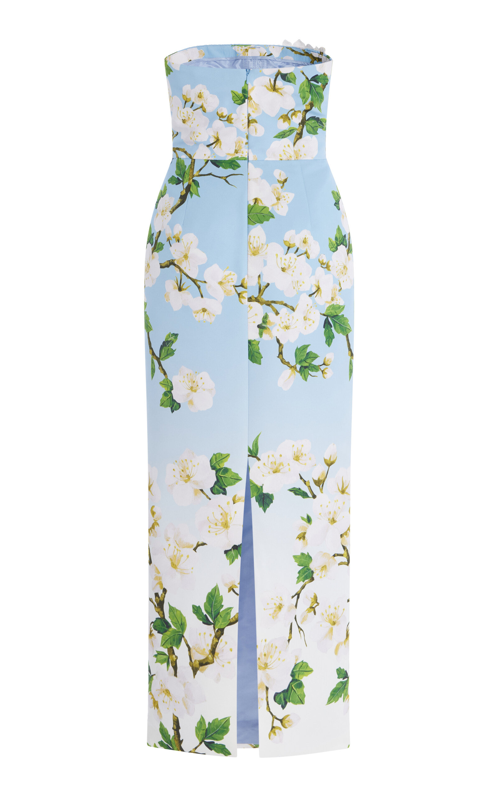Ombré Embroidered Silk Gown light blue - 6