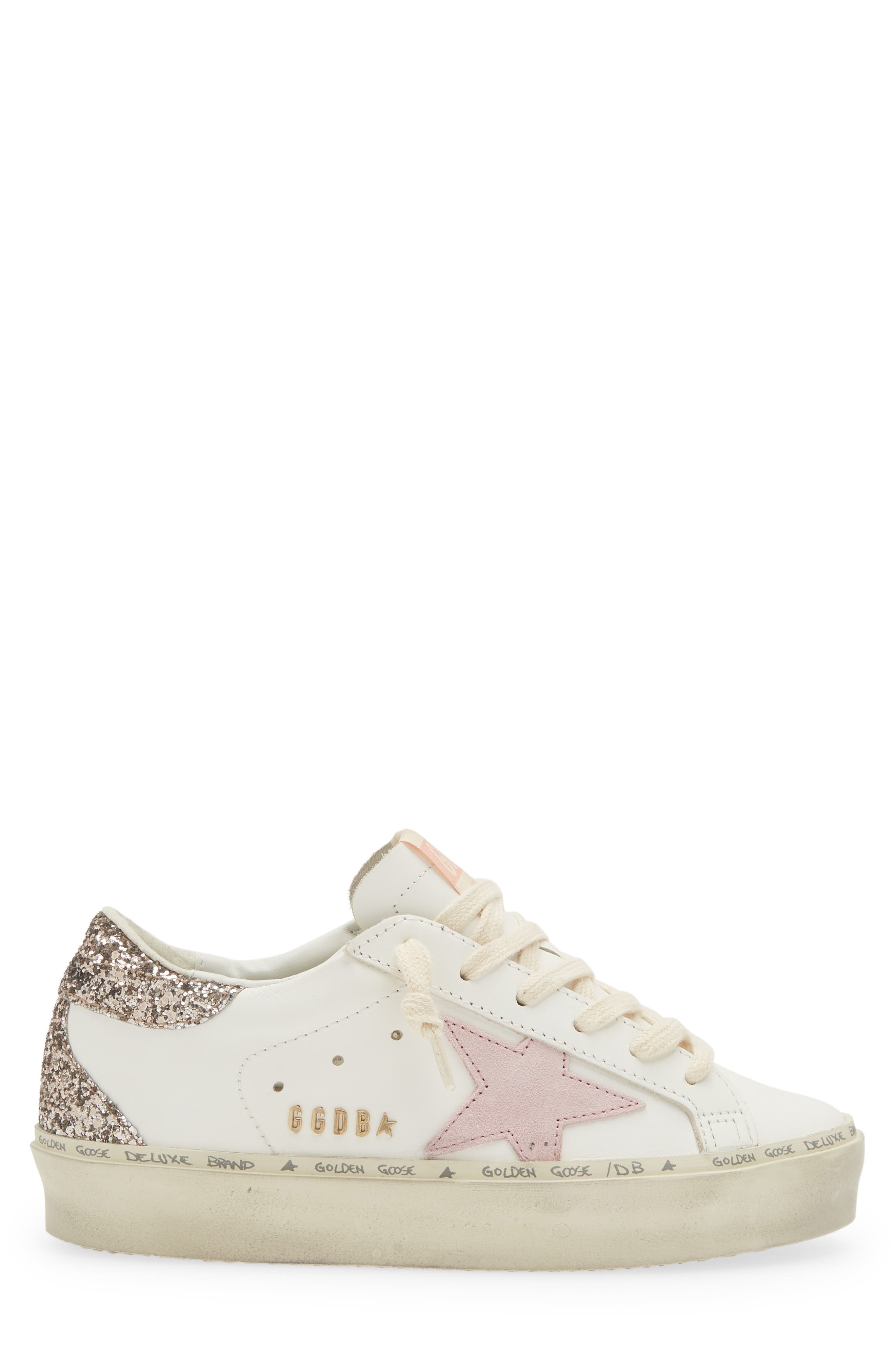 Golden Goose Hi Star Platform Sneaker in White/Pink at Nordstrom - 3