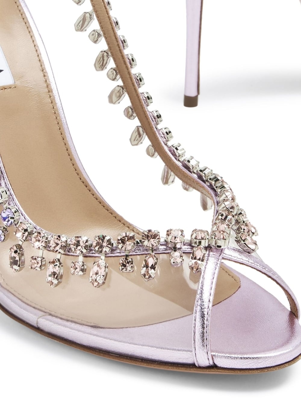 crystal-embellished slingback pumps - 4