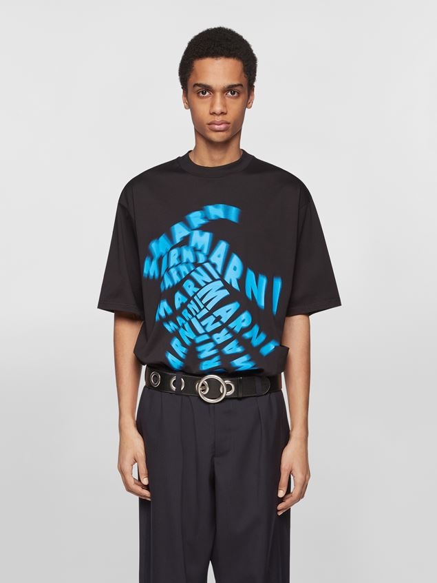 MARNI SPIN PRINT COTTON JERSEY T-SHIRT - 2