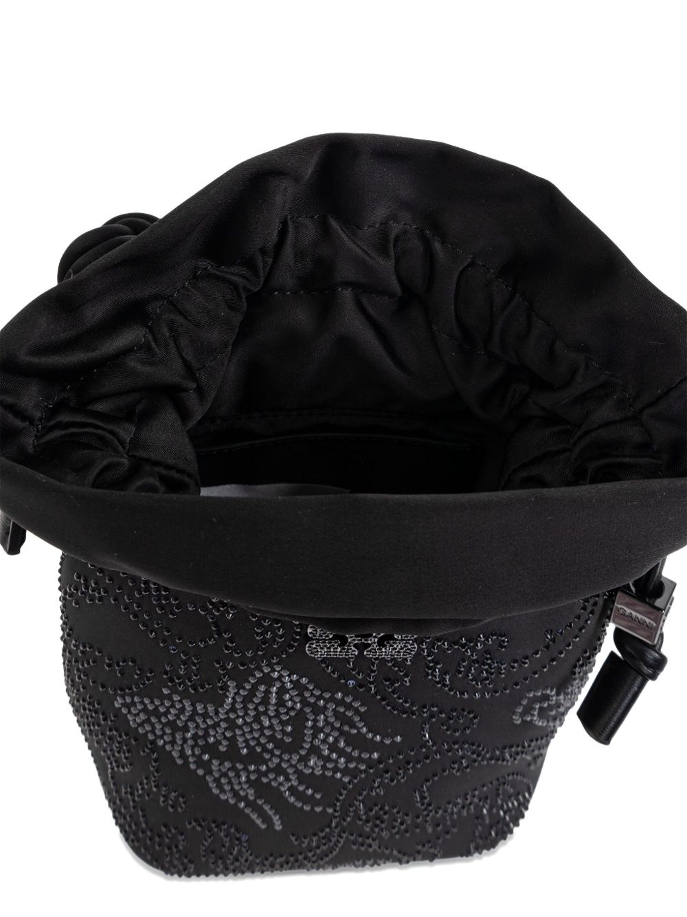 Bou braided-handle crystal-embellished bucket bag - 5