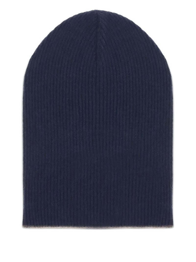 ribbed cashmere beanie 1