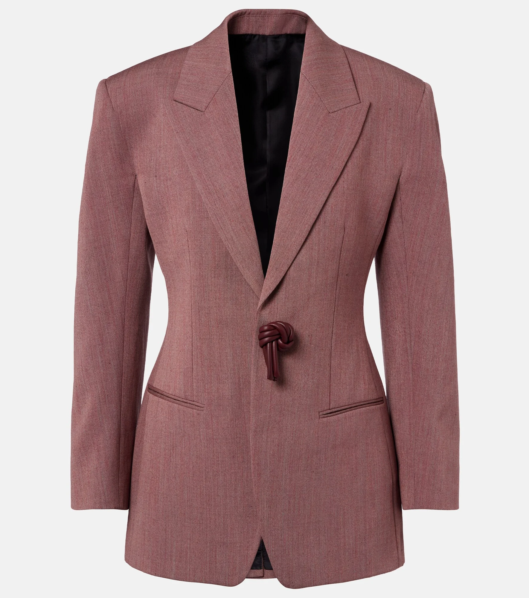 Wool and linen-blend blazer - 1