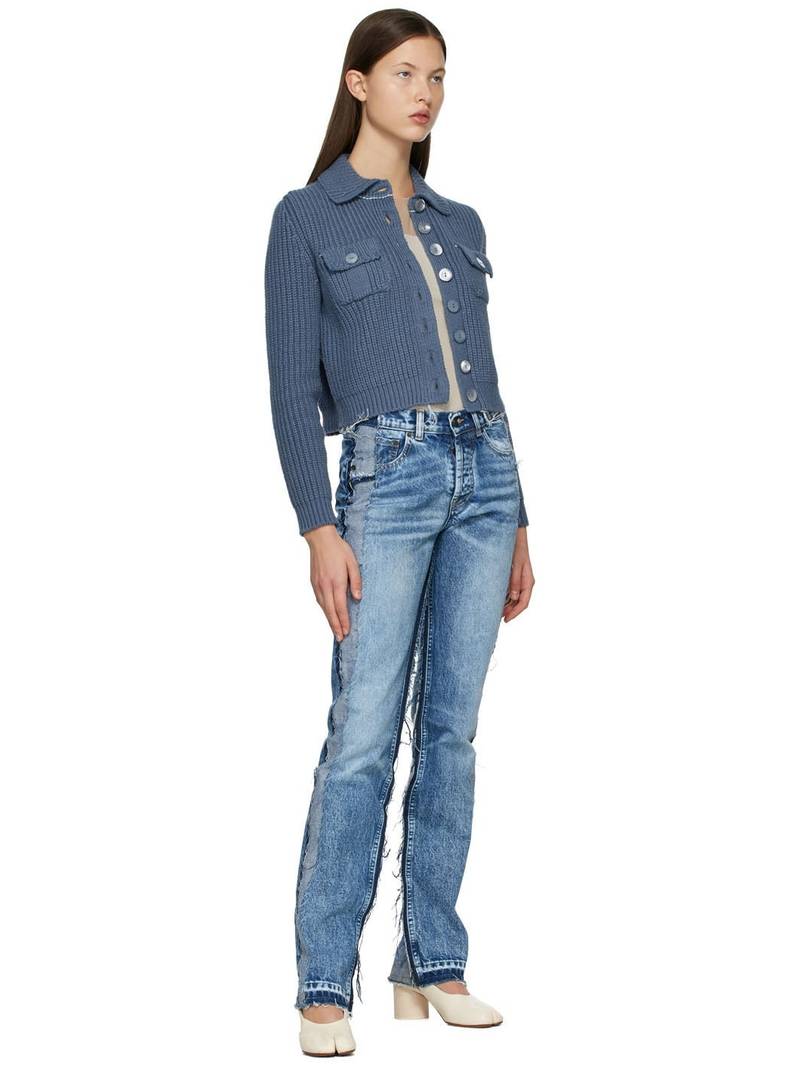 Maison Margiela Blue Recycled Spliced Jeans outlook