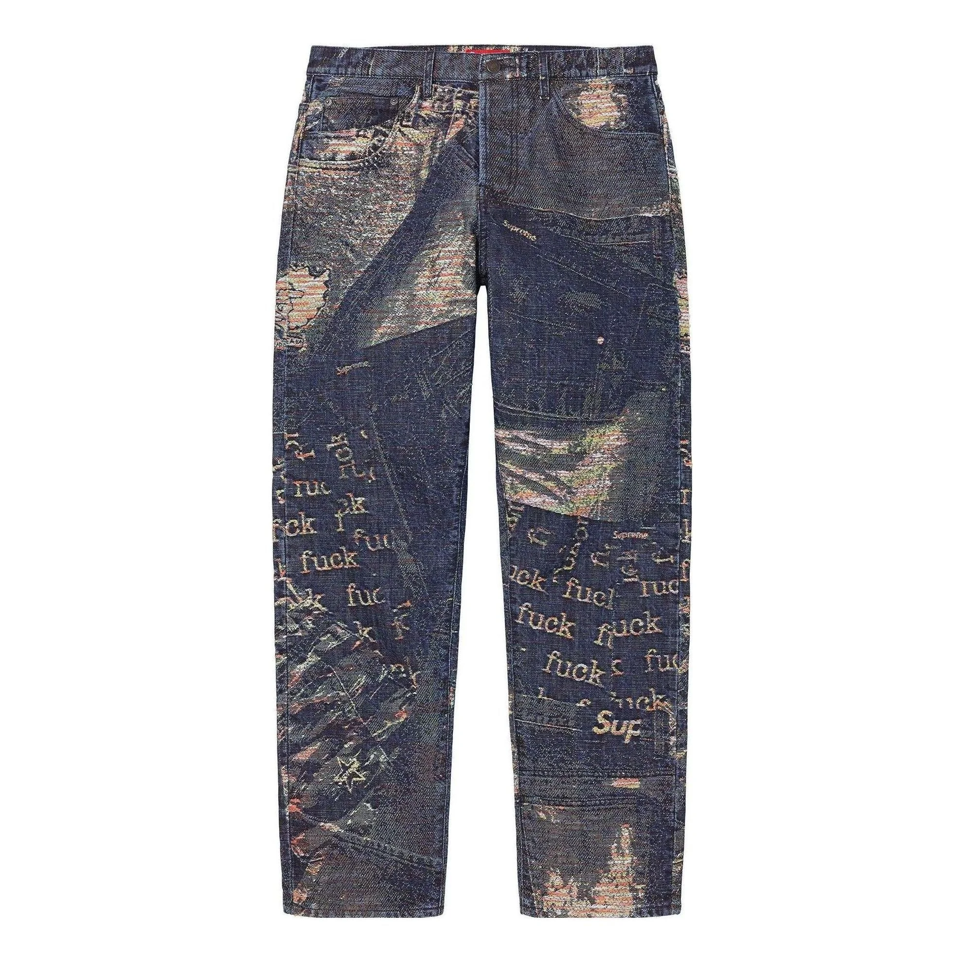 Supreme Archive Denim Jacquard Regular Jean 'Dark Blue' SUP-SS23-237 - 1