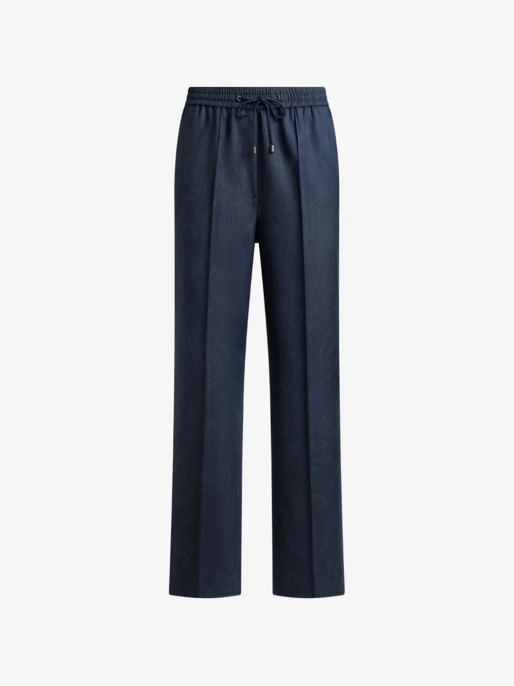 sporty-style wool jacquard trousers with Paisley motif - 1