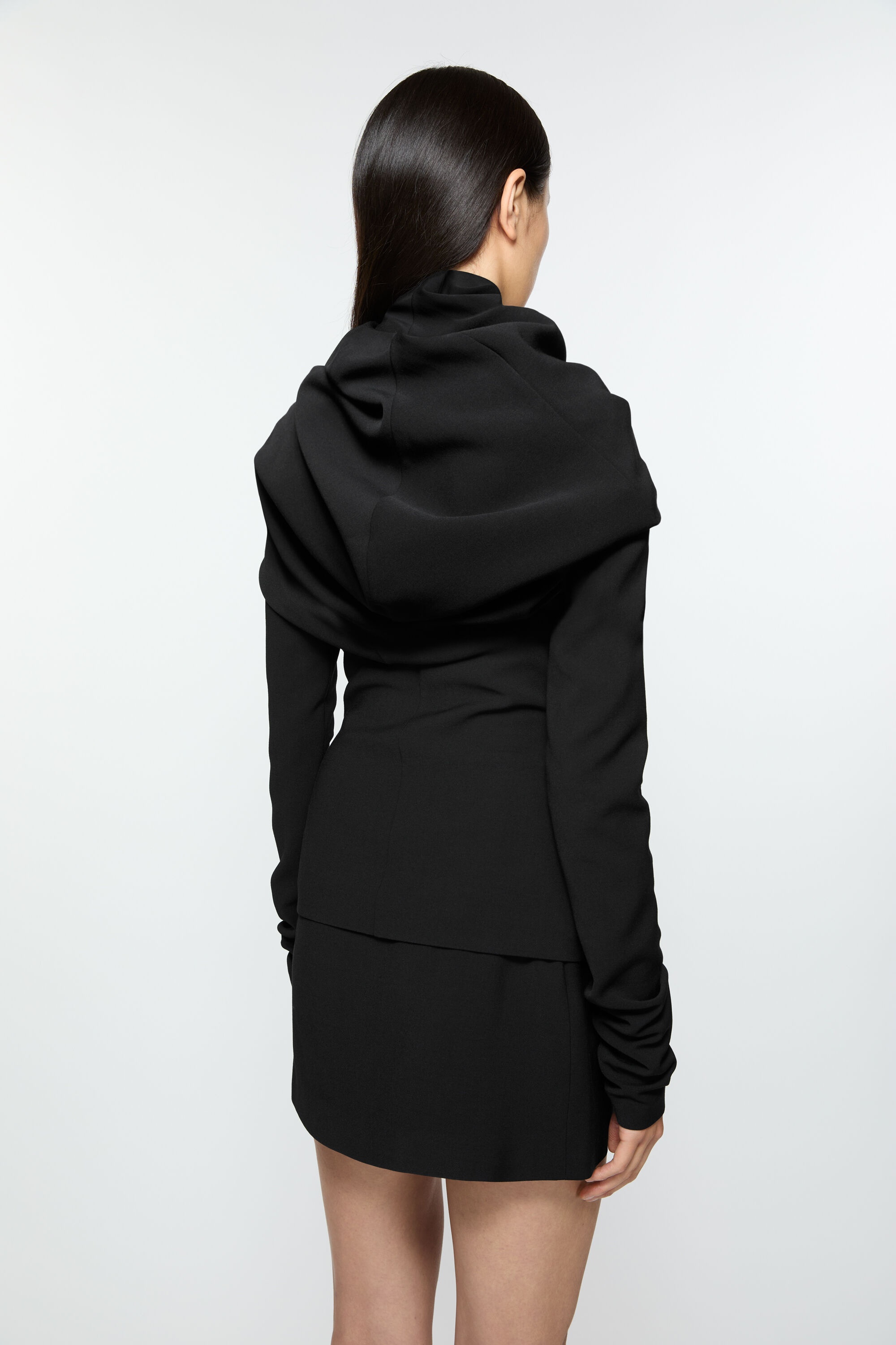 High neckline blouse - Black - 3