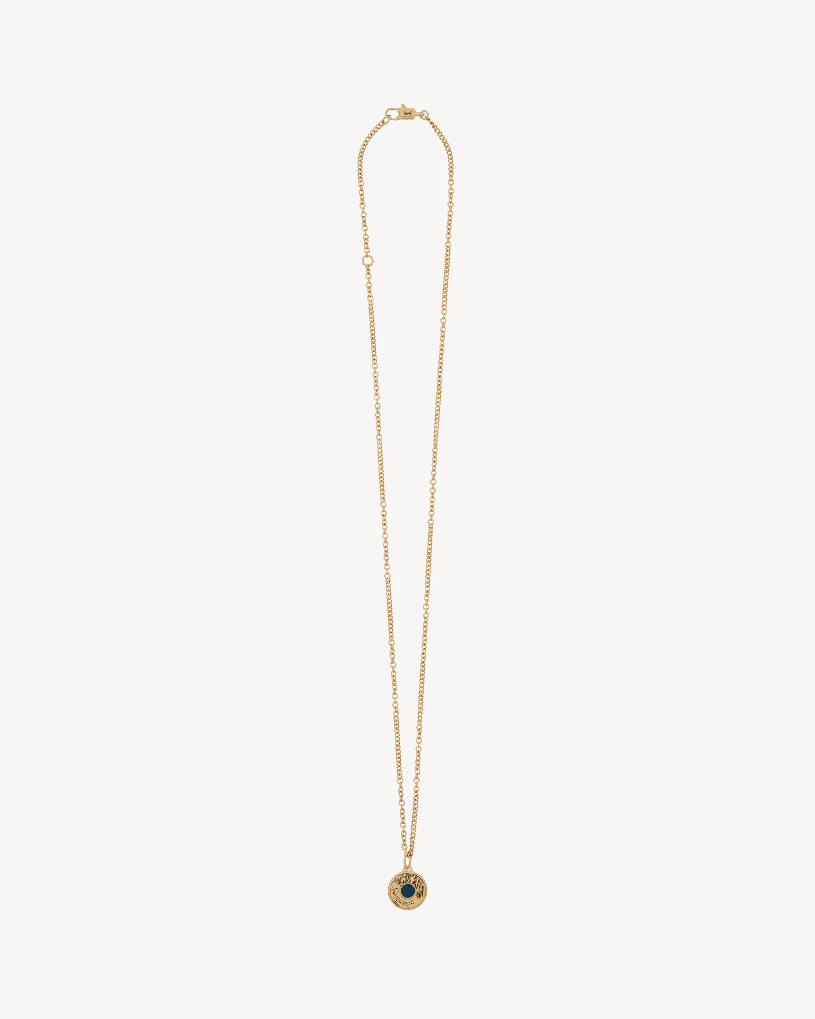 SAINT LAURENT MEDALLION NECKLACE IN METAL - 1