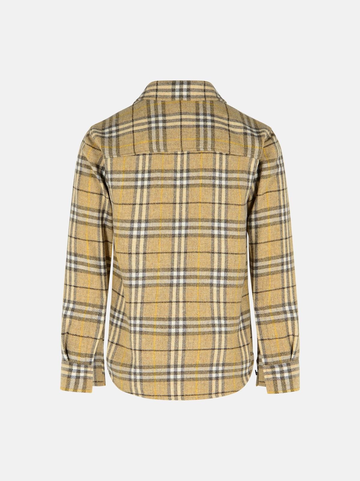 'CHECK VINTAGE' BEIGE WOOL SHIRT - 3
