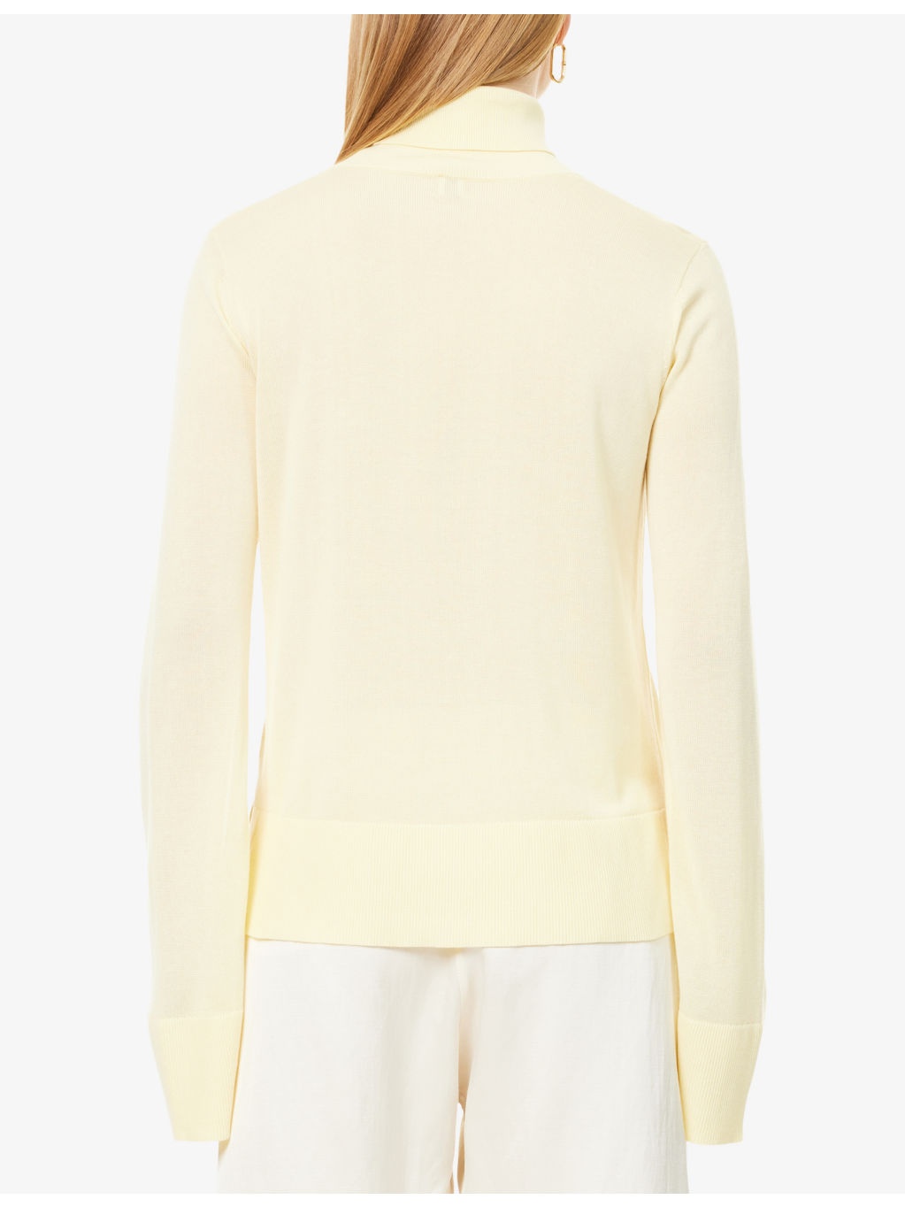Turtleneck Slit-Sleeve Cashmere-Blend Knitted Top - 4