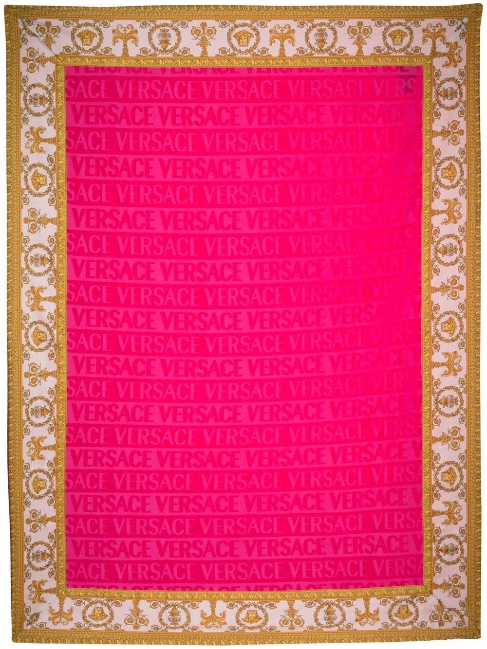 Baroque-print cotton towel - 2