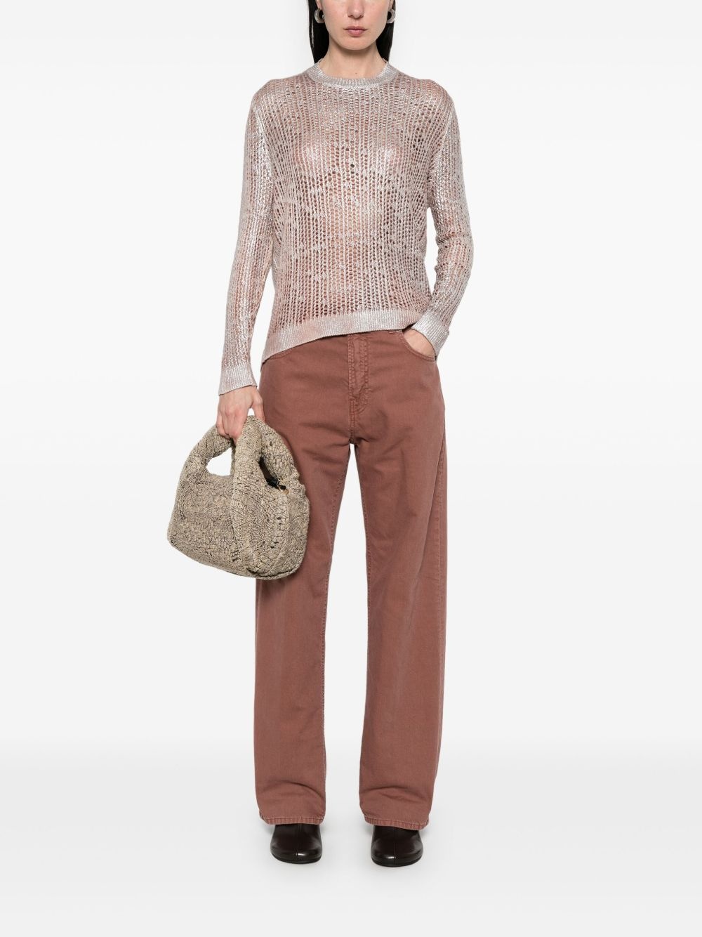foil-print sweater - 2