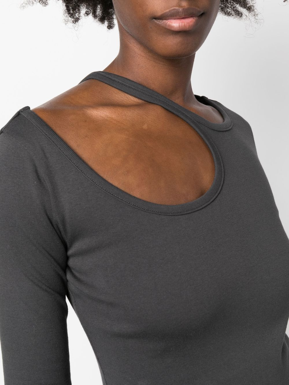 cut-out knitted top - 5