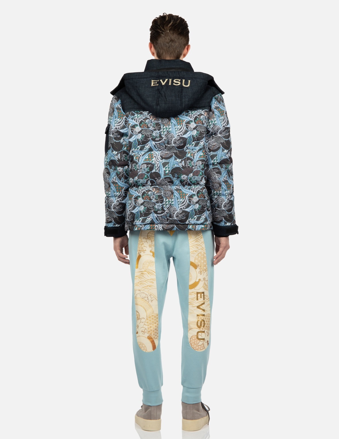 JAPANESE PATTERN DAICOCK PRINT SWEATPANTS - 5