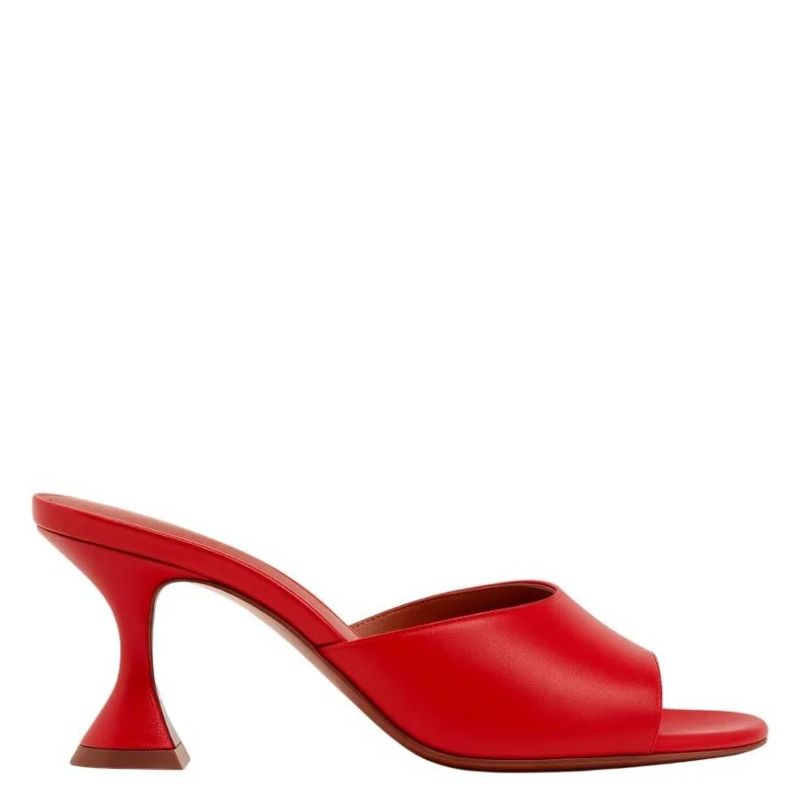 Amina Muaddi Nappa Red Lupita 70 Sandals - 1