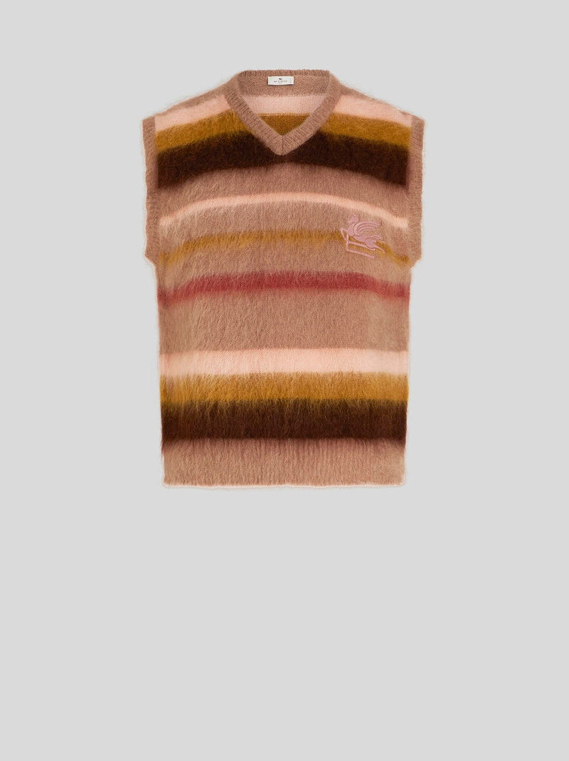 STRIPED WAISTCOAT WITH LOGO - 1