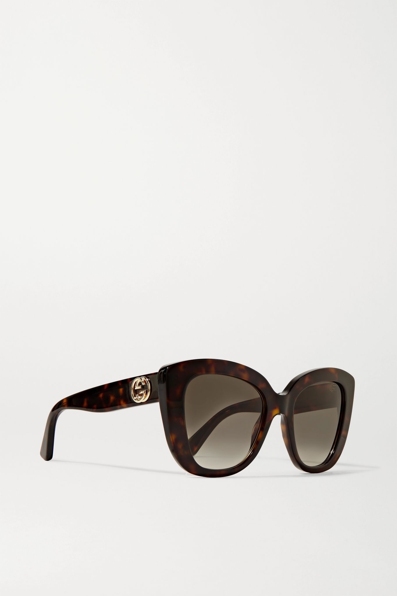 Havana cat-eye tortoiseshell acetate sunglasses - 2