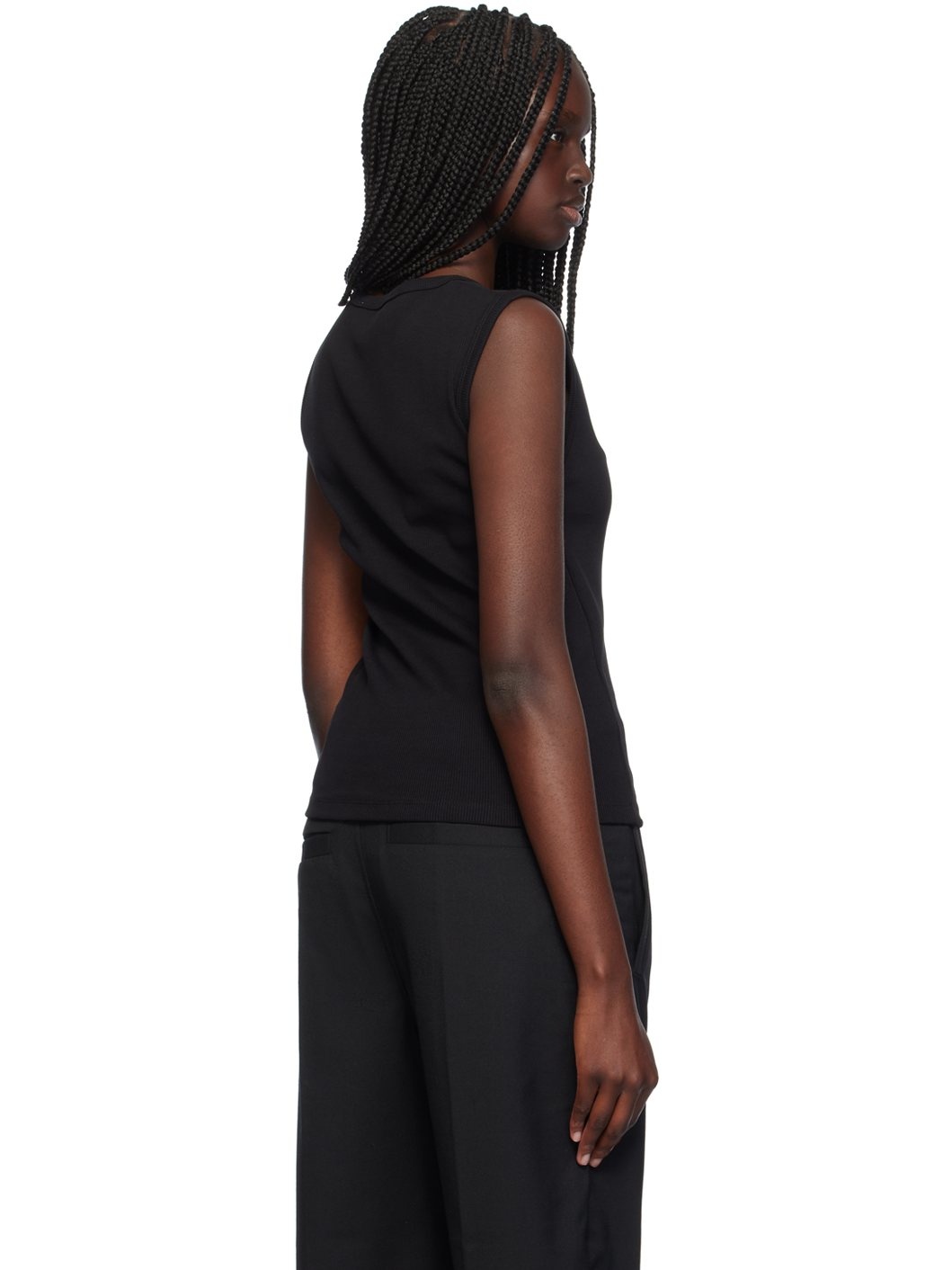 Black Crewneck Tank Top - 3