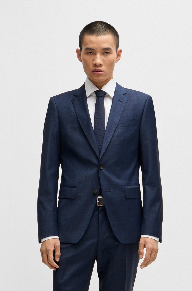 SLIM-FIT SUIT IN MICRO-PATTERNED WOOL 2