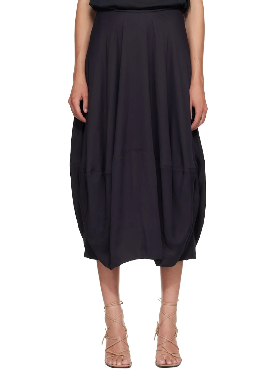 Black Balloon Maxi Skirt - 1