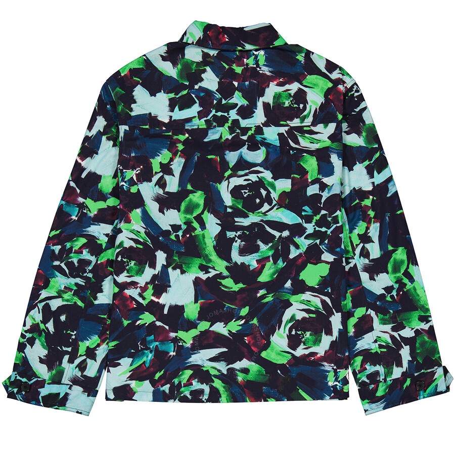 Kenzo Men's Grass Green Allover Flower Print Shirt - 2