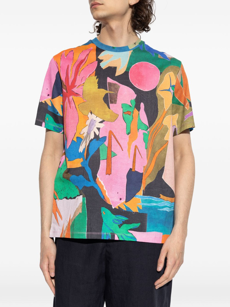 abstract floral-print T-shirt 3
