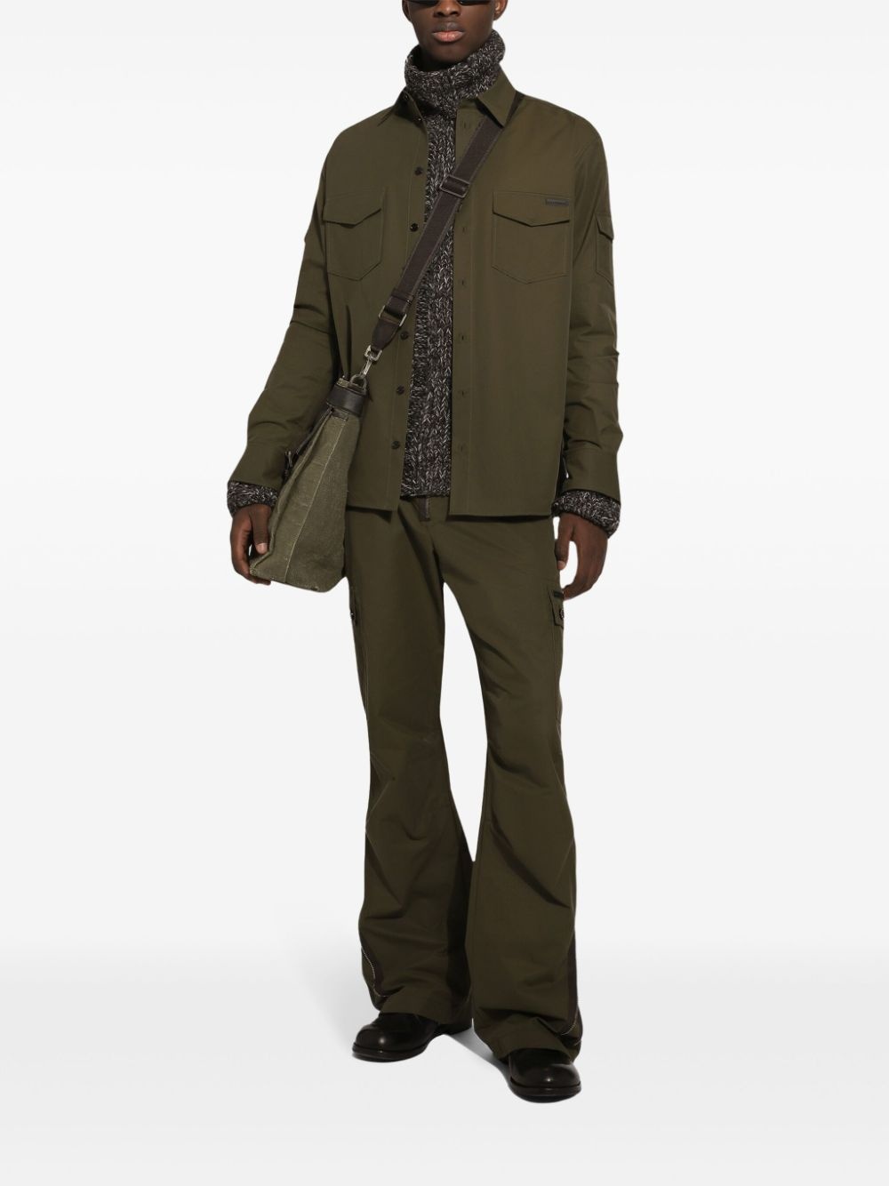 flared cargo trousers - 2