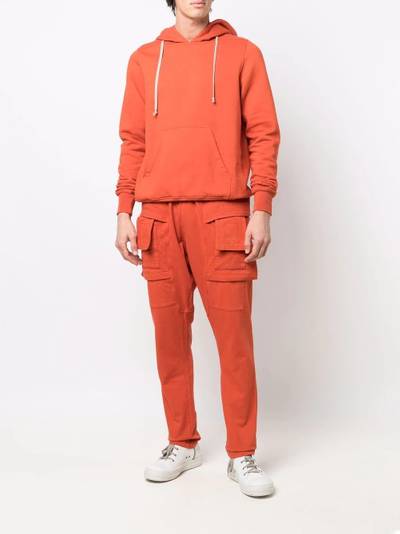 Rick Owens drawstring organic cotton hoodie outlook