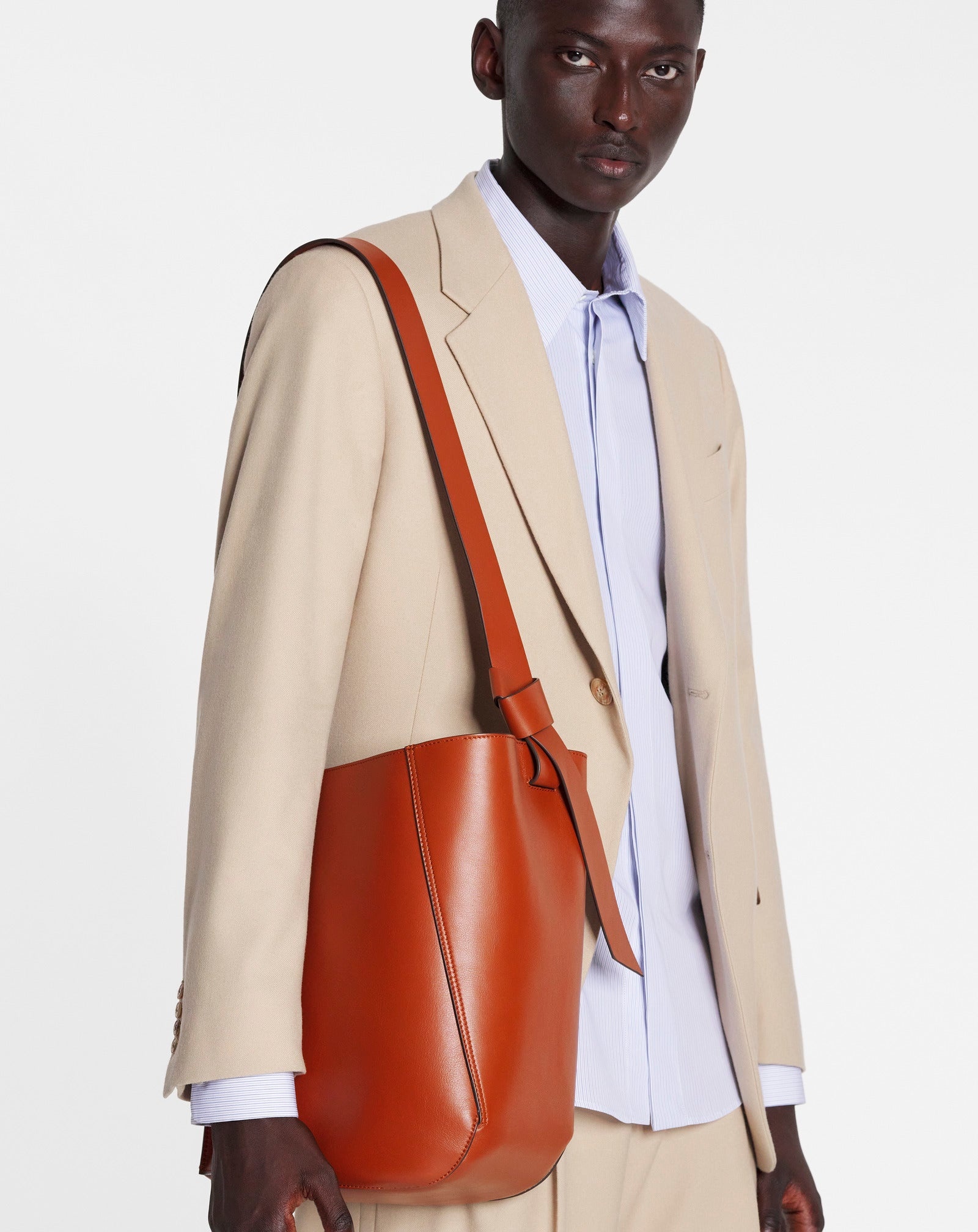 LEATHER MM HOBO TIE BAG - 2