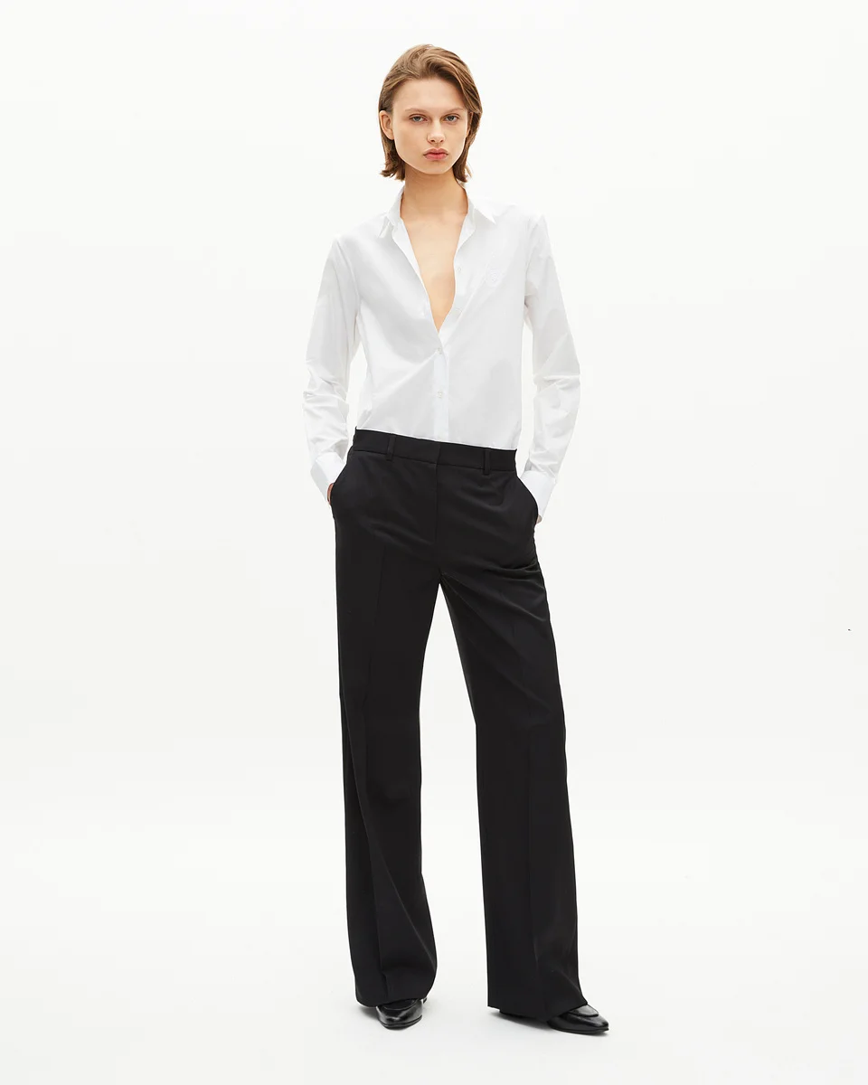 WHITE POPLIN SHIRT - 1