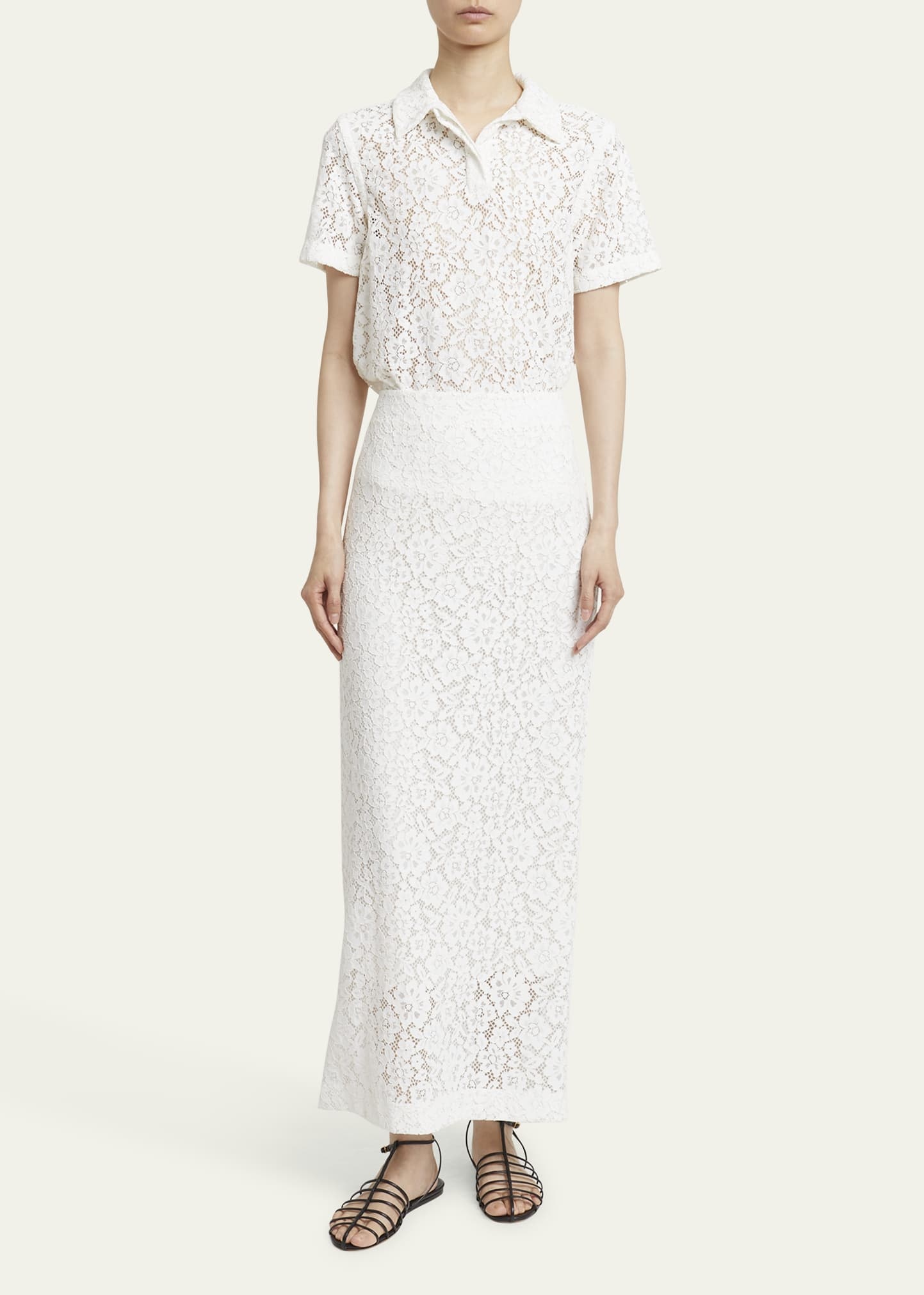 Jasmine Long Stretch Lace Skirt - 2