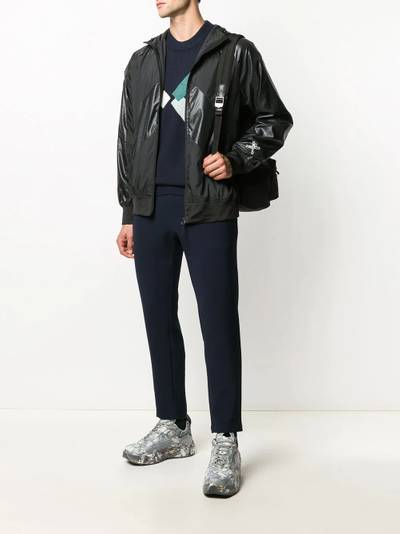 KENZO contrast panel hooded jacket outlook